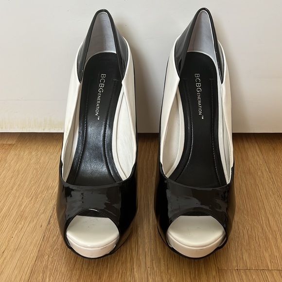 BCBGeneration Liberty Peep Toe Patent Pumps - Picture 3 of 10